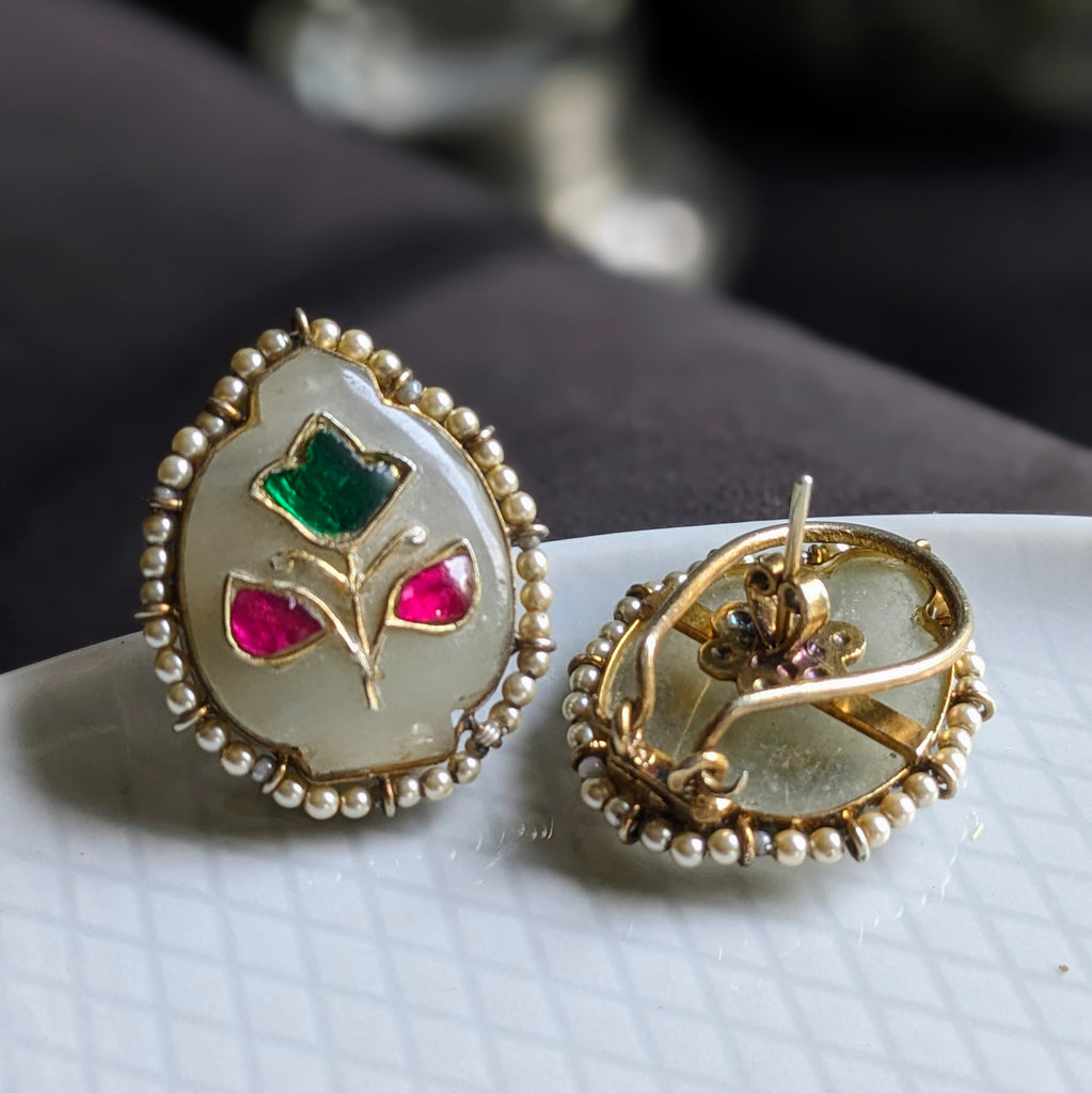 Jade studs