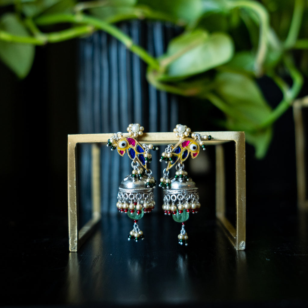 Blue Bird Jhumka